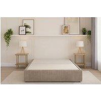 Sloomy Divan Base Pebble Plush 2 Drawers Foot End in Stone | Size: Small Double