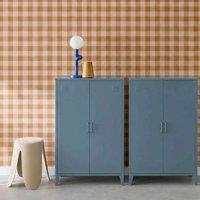 sweeek Set of 2 metal cabinets/wardrobes 2 doors L 75 x W 33 x H 110 cm in Grey