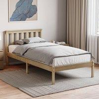 HD Designs Milan Single Double King Size Wooden Bed Low Foot Bedroom Furniture in Brown