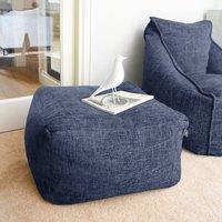 rucomfy Beanbags rucomfy Indoor Bean Bag Ottoman - Weave Pouffe Footstool in Dark Blue