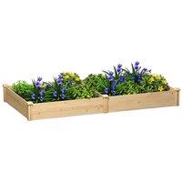 Kelvenix Raised Garden Bed, Wooden Planter Box in Natural | Size: 100g