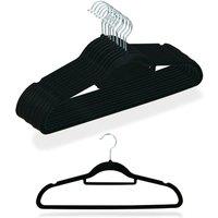 Kelvenix 120x Hangers Black COAT CLOTHES CLOTHING HANGERS VELVET VELOUR