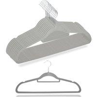Kelvenix 60x Hanger Grey COAT CLOTHES CLOTHING HANGERS VELVET VELOUR