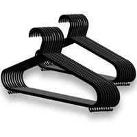 Kelvenix 120x Hangers BLACK ADULT PLASTIC COAT HANGERS