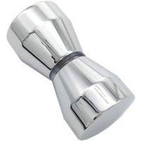 Nes Home Cone Chrome Aluminium Shower Door Knob Handle in Silver