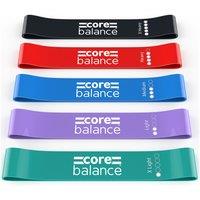 Core Balance Resistance Loop Bands Mini Natural Latex Exercise Yoga 5 Piece Set