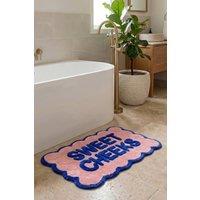 Mooky Mats Sweet Cheeks Scalloped Bath Mat in Blue