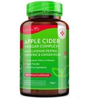 Nutravita Apple Cider Vinegar - 180 Vegan Capsules with Pepper, Turmeric & Ginger in White