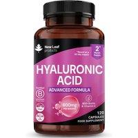 New leaf health Hyaluronic Acid + Biotin & Vitamin C 600mg Adv. Formula 120 Capsules in Pink