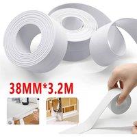 NESTLUNE Waterproof Sealing Tape Bath Sealing Strip Self Adhesive in White | Size: 1000mm x 400mm