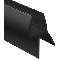 SPETLEK 4-6mm Glass Shower Seal Strip Black Up to 20mm Gap Bath Door | Size: 1000mm 10000mm