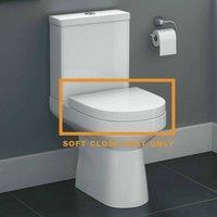 SPETLEK D Shape Luxury Toilet Seat White Soft Close Quick Release Top