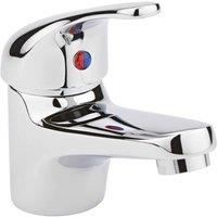 SPETLEK Luxury Cloakroom Basin Mixer Tap Chrome Brass Mono with Waste in Silver