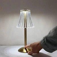 PAWNORA Modern LED Table Lamp USB Rechargeable in Gold