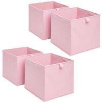 PAWNORA Storage Cube Boxes Blush Pink - 4 Pack