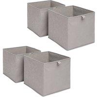 PAWNORA Storage Cube Boxes Charcoal Grey - 4 Pack