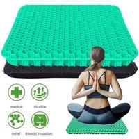 PAWNORA Large Orthopedic Gel Cushion Seat in Green