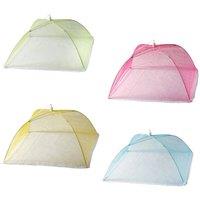 PAWNORA 4 Pack Pop Up Food Cover Umbrella Mesh BBQ Protector Random in Red