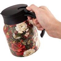NESTLUNE Red 1000ml Vintage Floral Pattern Tea Insulated Thermos Tea | Size: 100 cm x 15 cm