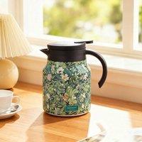 NESTLUNE Green 1000ml Vintage Floral Pattern Tea Insulated Thermos Tea | Size: 100 cm x 60 cm