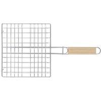 NESTLUNE Stainless Steel BBQ Grill Basket Portable in Silver | Size: 100 cm x 60 cm