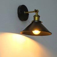Kelvenix Black Vintage Industrial Wall Light Metal Brushed Adjustable