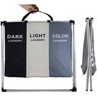 Kelvenix Foldable Laundry Basket Collapsible Clothes Hamper Bag in Black | Size: 0.6m2