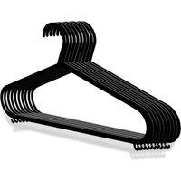 Kelvenix 10x Hangers BLACK ADULT PLASTIC COAT HANGERS