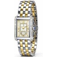 VON BREYER Women's Rosewood Watch Diamond Set Gold & Silver Watch in White