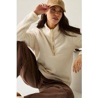 Regatta Women's Cosy Frankie Borg Half Zip Fleece in Cream | Size: 10