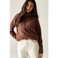 Regatta Women's Cosy Frankie Borg Half Zip Fleece in Dark Red | Size: 20