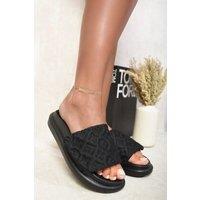 IKRUSH Women's Josie Flatform Sandals in Black | Size: 3