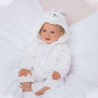 Larkwood Rabbit Design All In One in White | Size: 6-12 m