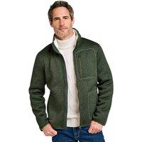 Pegasus Men's Sherpa Lined Fleece Jacket Warm Winter Jacket with Zipper Pockets in Olive | Size: 3XL