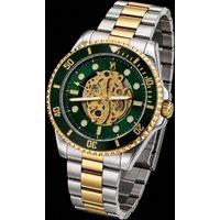 VON BREYER Men's Mens Watches Navigator Automatic Skeleton Watch Green Dial
