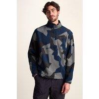 TOG24 Men's 'Zermatt' Sherpa Fleece Zip Neck in Blue | Size: 2XL