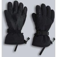 Animal Men's Gold 'Edge' Waterproof Padded Adjustable Cuffs PrimaLoft Ski Gloves in Jet Black | Size: XL