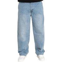 Enzo Men's Baggy Wide Leg Denim Jeans in Light Blue | Size: 36R