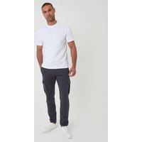 threadbare Men's Cotton Rich Cargo Joggers in Grey | Size: XL