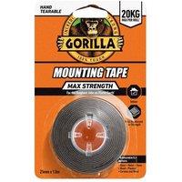 Gorilla Glue Max Strength Indoor Mounting Tape 25mm X 1.5m Black