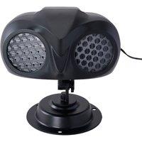 Living and Home Owl-Shaped Christmas Snowflake LED Projector Light with Remote Control in Black