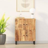 Berkfield Home Sideboard with 4 Doors 60x33x75 cm Solid Wood Mango in Brown | Size: 60 x 33 x 75 cm