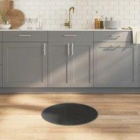 Berkfield Home Rug Round Grey60 cm Bamboo in Grey | Size: Medium