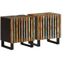 Berkfield Home Bedside Cabinets 2 pcs 40x34x46 cm Solid Wood Reclaimed in Brown | Size: 40 x 34 x 46 cm