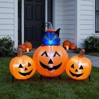 Garden Greatness Outdoor Inflatable LED Triple Pumpkin Display | Size: 1 Pack