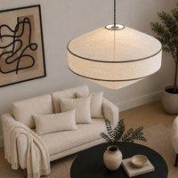 CGC Lighting CGC LIBBY Geometric Oatmeal Stretch Linen Fabric Lampshade XL in Cream