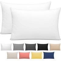 Grace Bedding 100% Egyptian Cotton Pack of 2 Pillowcases with Envelope Closure in White | Size: Standard Pillow Case