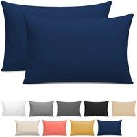 Grace Bedding 100% Egyptian Cotton Pack of 2 Pillowcases with Envelope Closure in Navy | Size: Standard Pillow Case