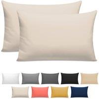 Grace Bedding 100% Egyptian Cotton Pack of 2 Pillowcases with Envelope Closure in Taupe | Size: Standard Pillow Case