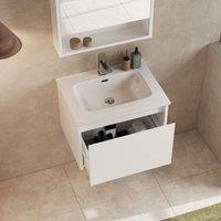 Banyetti Mino 600mm Wall Hung Vanity Unit with Athena Basin - Gloss White